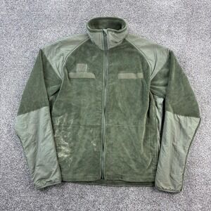 GEN III Jacket Mens Large Green US Army Fleece Cold Weather Full Zip Mock Neck
